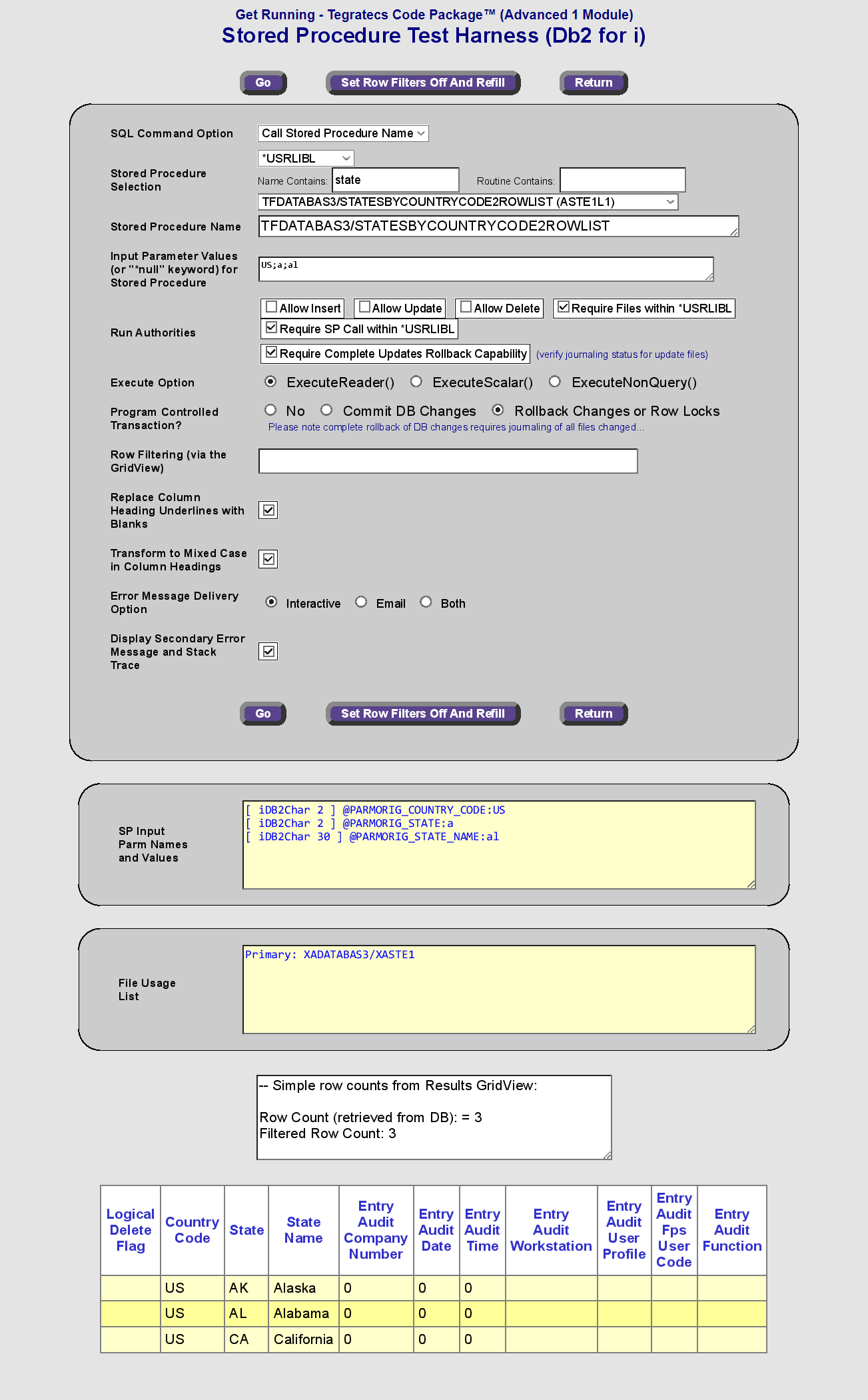 Test Harness (Db2 for i) for Stored Procedures & Embedded SQL