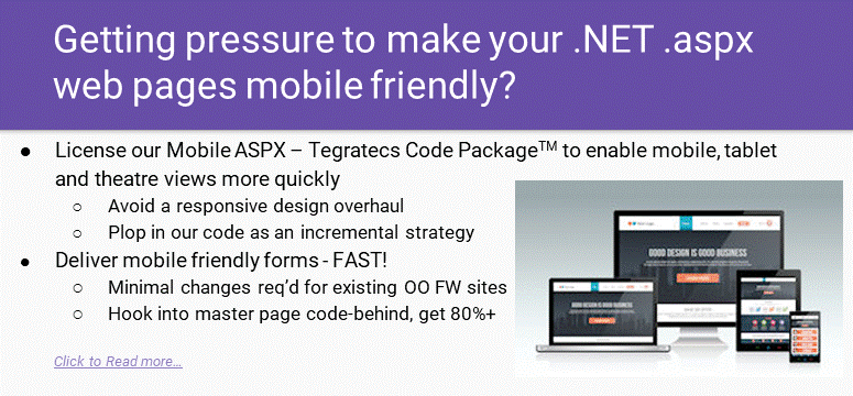 Enabling ASP.NET web forms for user-friendly Mobile