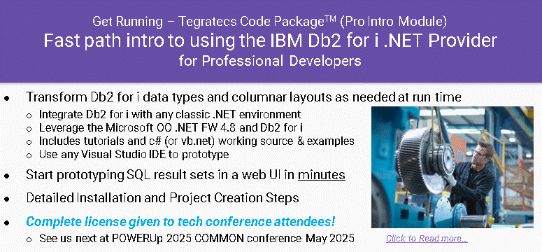 .NET OO FW direct to DB2 for i
