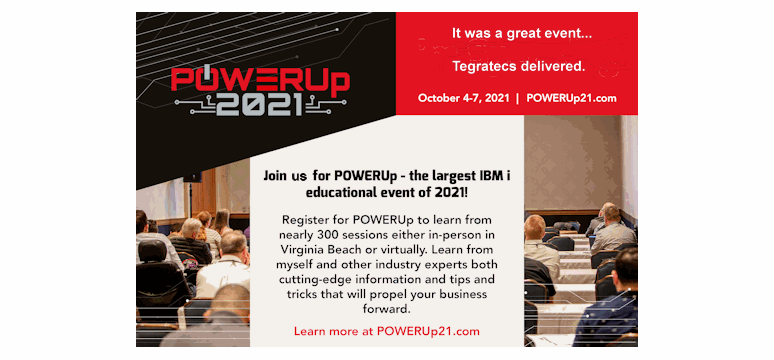 Tegratecs will be at POWERUp 2021